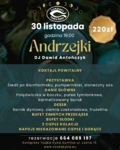 Andrzejki 30 listopada 2024